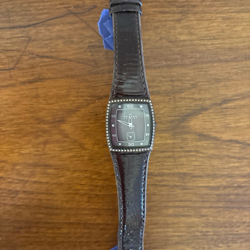 Skagen Women's Watch with Brown Leather Strap